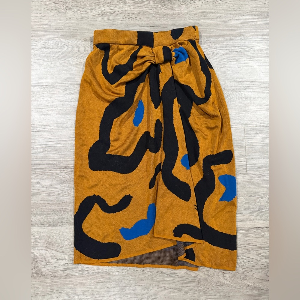 Christian Wijnants Abstract Patterned‎ Skirt in Mustard and Black